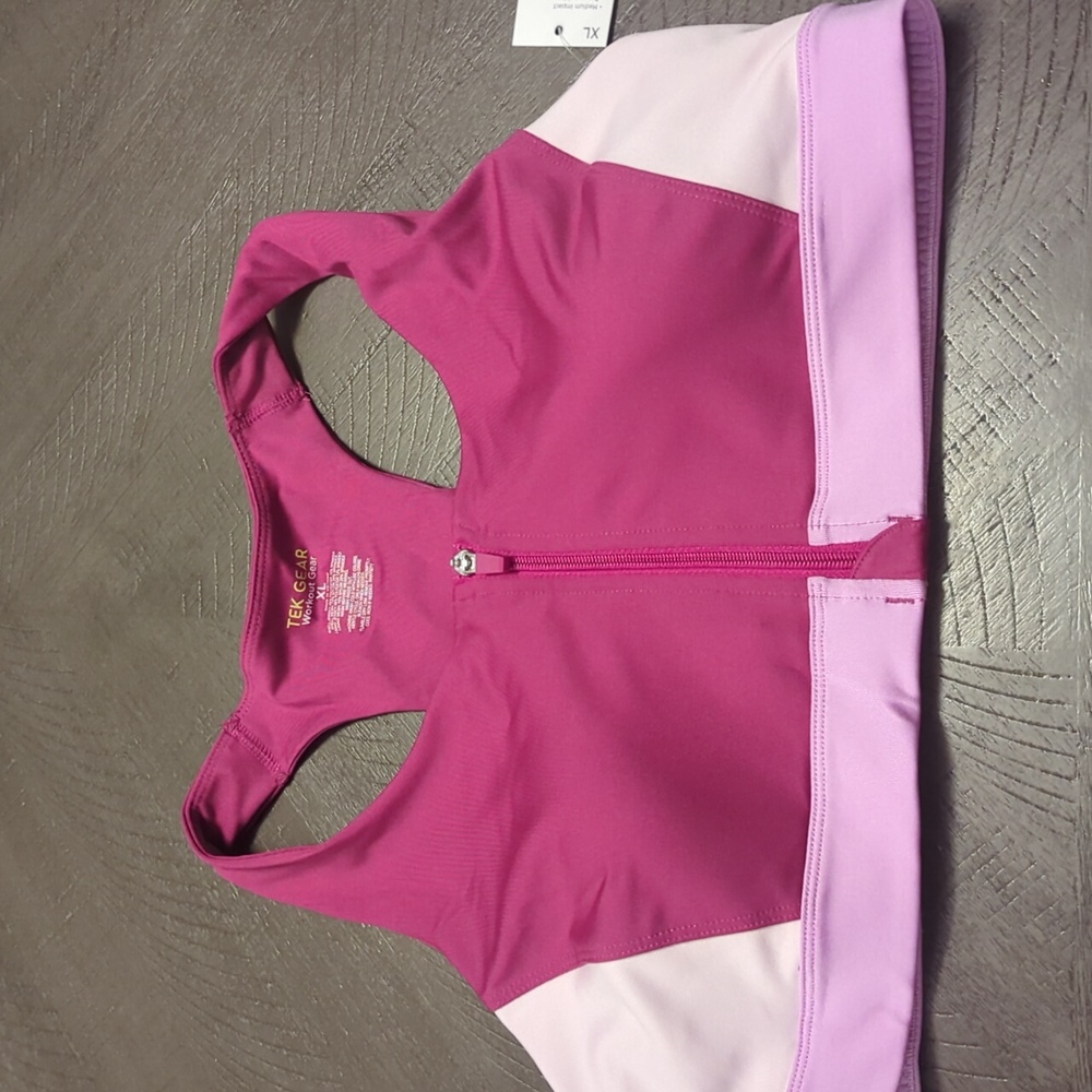 Tek Gear Workout Bra -Magenta and Light Pink